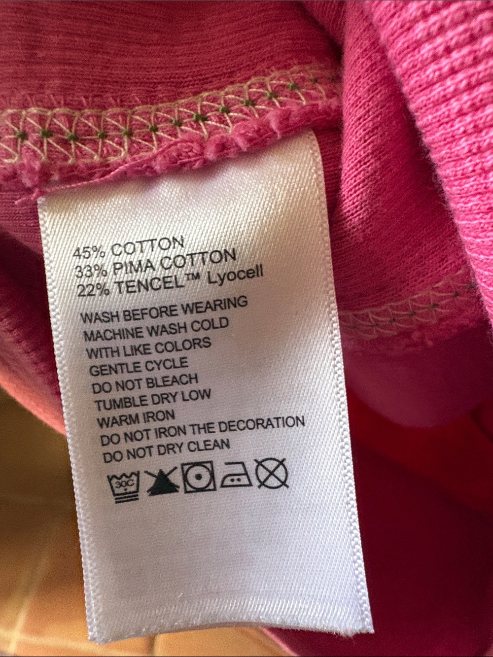 Tommy Bahama Women’s Hot Pink Zip-Up Hoodie - Picture 8 of 8